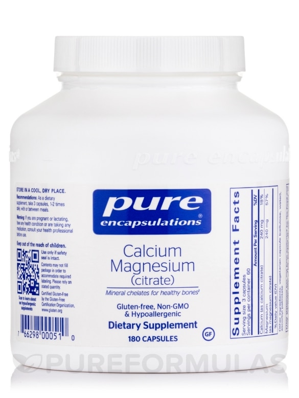 Calcium Magnesium (Citrate) - 180 Capsules