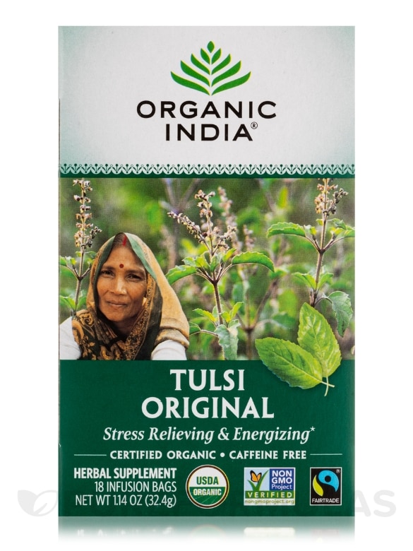 Tulsi Original Tea - Single Bags - 1 Box of 18 Bags (1.14 oz / 32.4 Grams) - Alternate View 1