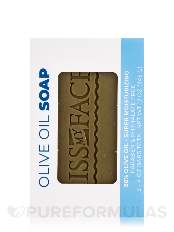 Pure Olive Oil Bar Soap (Fragrance-Free) - 3 Bars (4 oz / 115 Grams each) - Alternate View 4