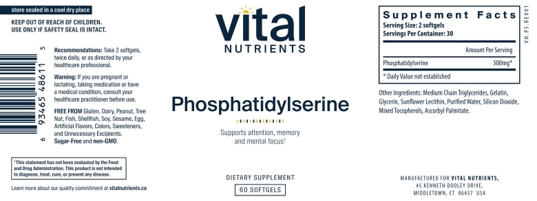 Phosphatidylserine Sharp-PS® 150 mg - 60 Softgel Capsules - Alternate View 4