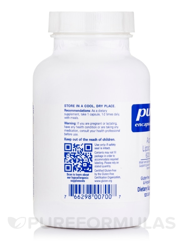 Alpha Lipoic Acid 600 mg - 120 Capsules - Alternate View 3