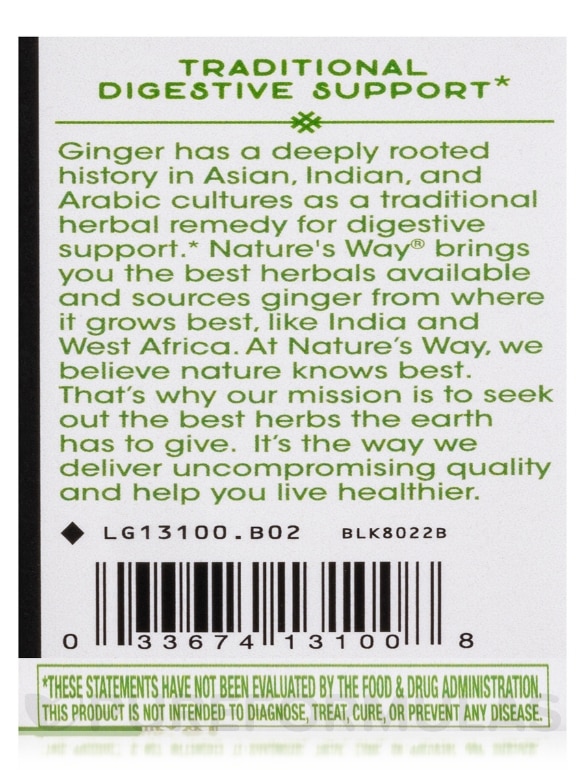 Ginger Root - 100 Vegan Capsules - Alternate View 6