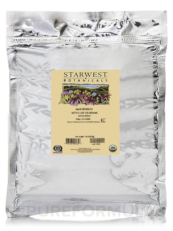Organic Nettle Leaf Cut & Sift - 1 lb (453.6 Grams)