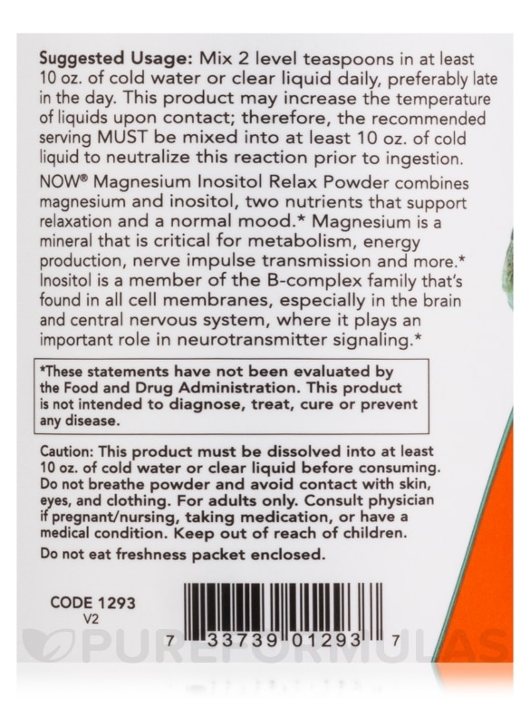 Magnesium Inositol Relax - 16 oz (454 Grams) - Alternate View 4