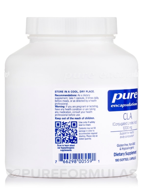 CLA (Conjugated Linoleic Acid) 1000 mg - 180 Softgel Capsules - Alternate View 2