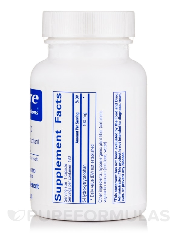 5-HTP (5-Hydroxytryptophan) 100 mg - 180 Capsules - Alternate View 1