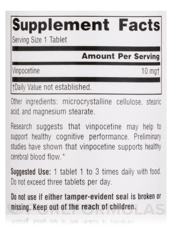 Vincocetine 10 mg - 120 Tablets - Alternate View 3