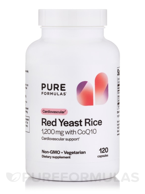 Red Yeast Rice 1200 mg with CoQ10 - 120 Vegetarian Capsules