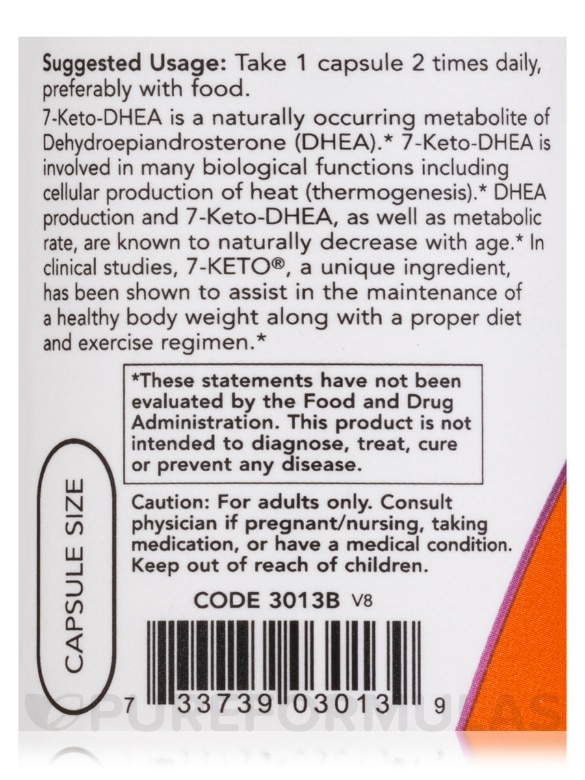 7-Keto® 100 mg - 60 Veg Capsules - Alternate View 4