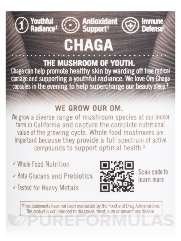 Chaga Mushroom Superfood - 90 Vegetable Capsules - Alternate View 4