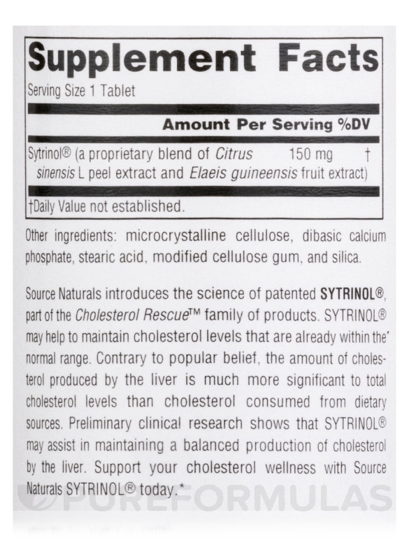 Sytrinol® 150 mg - 60 Tablets - Alternate View 3