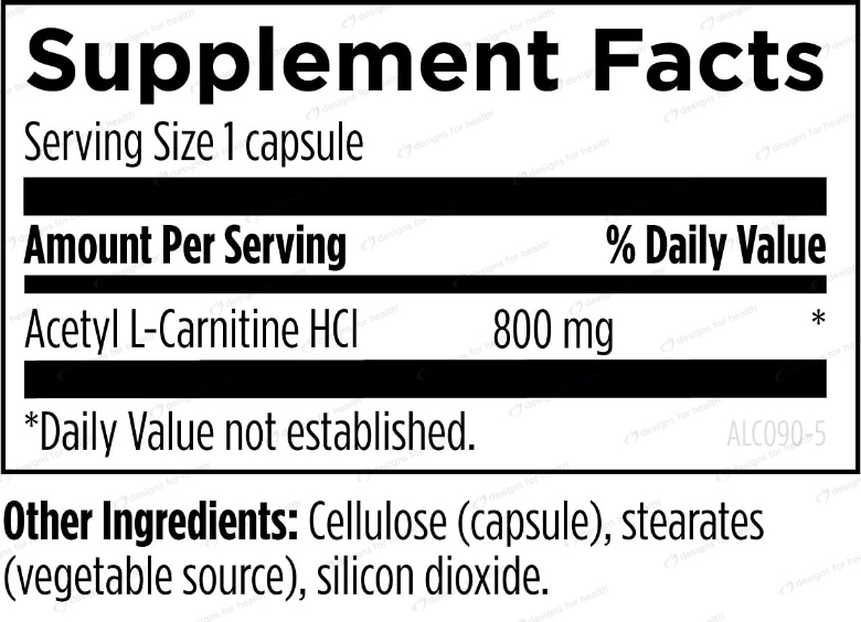 Acetyl-L-Carnitine - 90 Vegetarian Capsules - Alternate View 1