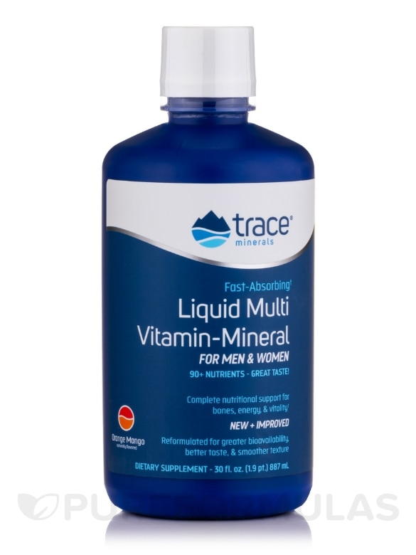 Liquid Multi Vitamin-Mineral, Natural Orange-Mango Flavor - 30 fl. oz (887 ml)
