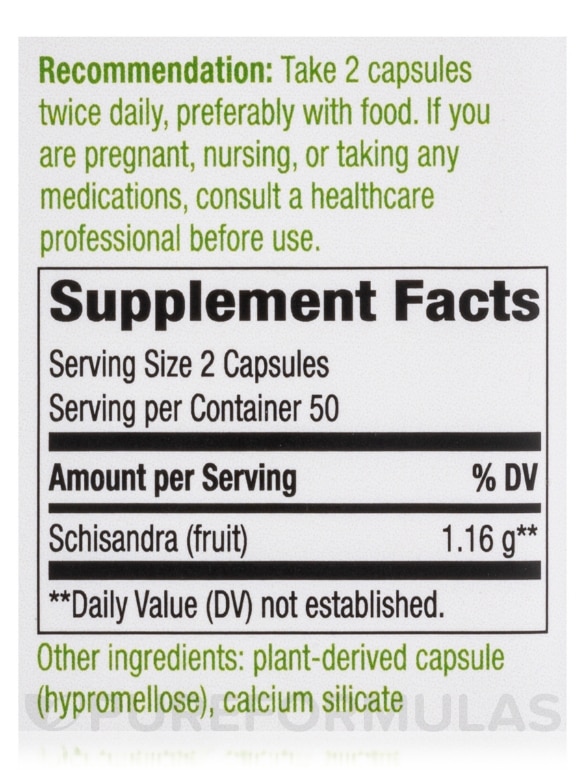 Schisandra Fruit 580 mg - 100 Capsules - Alternate View 4