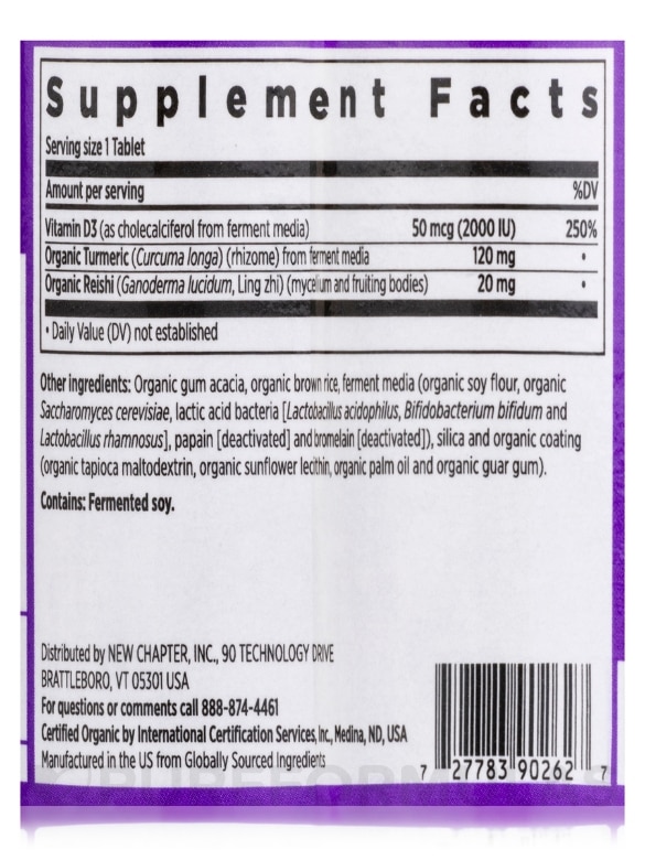 Fermented Vitamin D3 - 30 Vegetarian Tablets - Alternate View 4
