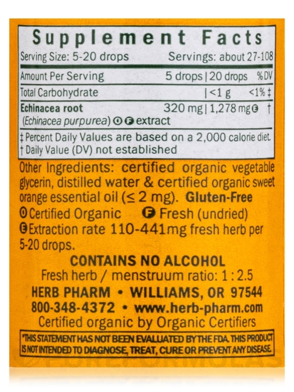 Kids Echinacea (Alcohol-Free), Orange-Flavor - 1 fl. oz (30 ml) - Alternate View 3