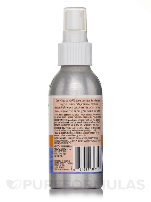 Patchouli and Sweet Orange Aromatherapy Mist - 4 fl. oz (118 ml) - Alternate View 1