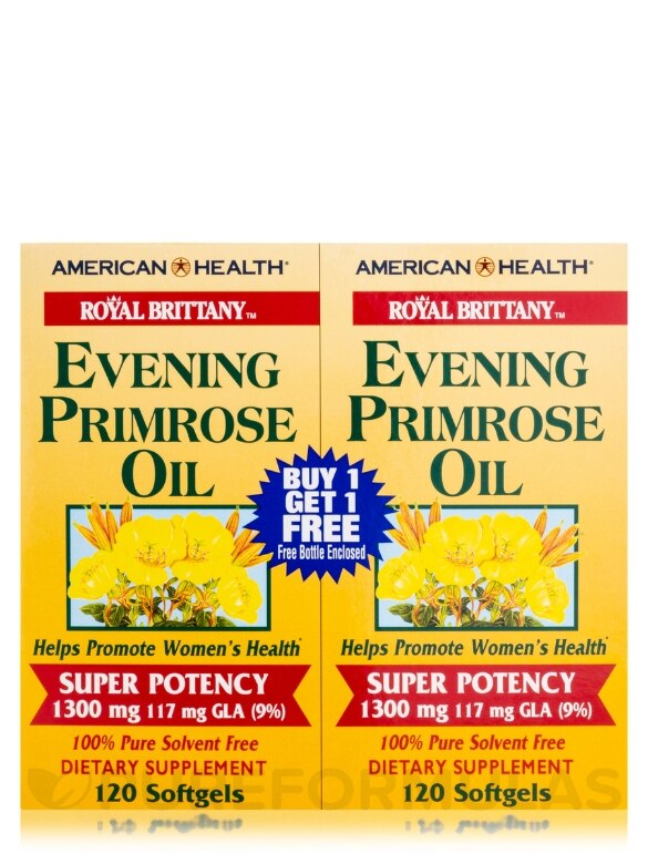 Royal Brittany™ Evening Primrose Oil 1300 mg - 120 + 120 Free Softgels - Alternate View 3