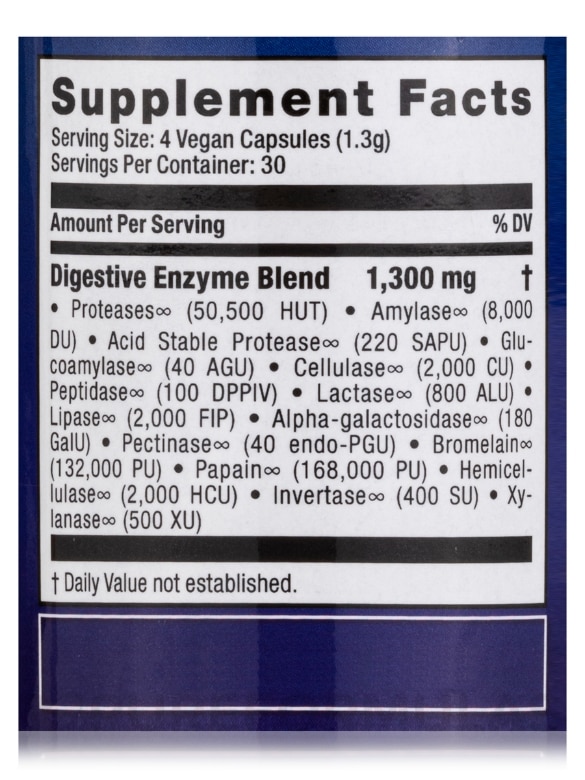 Digestion Enhancement Enzymes™ - 120 VeganCaps™ - Alternate View 4