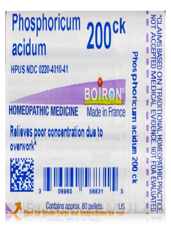 Phosphoricum Acidum 200ck - 1 Tube (approx. 80 pellets) - Alternate View 6