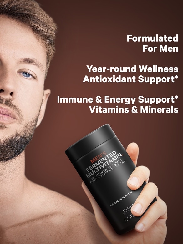 Codeage Men’s Daily Multivitamins - 25+ Vitamins & Minerals Probiotics Vegan Supplement - 120 Capsules - Alternate View 5