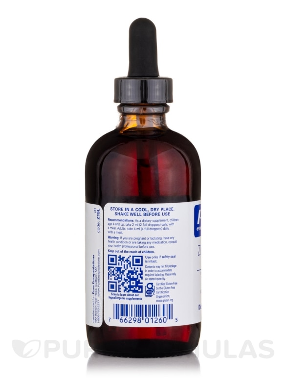 Zinc Liquid 15 mg - 4 fl. oz (120 ml) - Alternate View 3