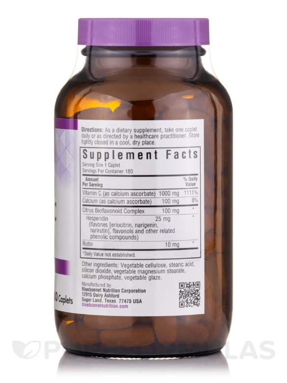 Buffered Vitamin C-1000 mg - 180 Caplets - Alternate View 1