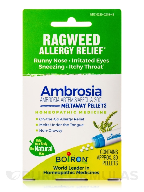 Ambrosia 30C Ragweed Allergy Relief Single Pack - 1 Tube (Approx. 80 Pellets) - Alternate View 3