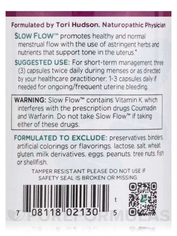 Slow Flow™ - 60 Vegetarian Capsules - Alternate View 4