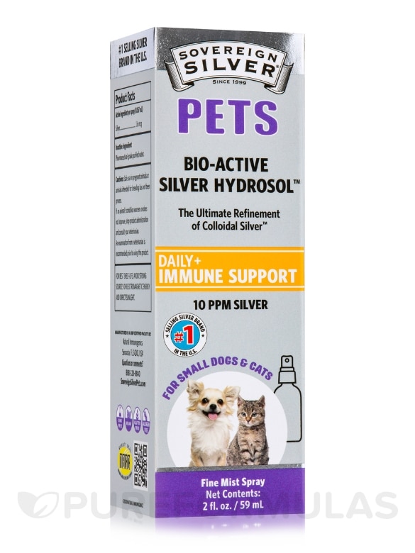 PETS Bio-Active Silver Hydrosol 10 ppm - Immune Support - 2 fl. oz (59 ml) Fine Mist Spray
