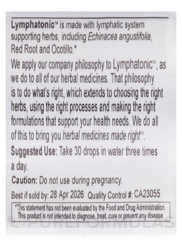 Lymphatonic™ Herbal Formula - 1 fl. oz (30 ml) - Alternate View 5