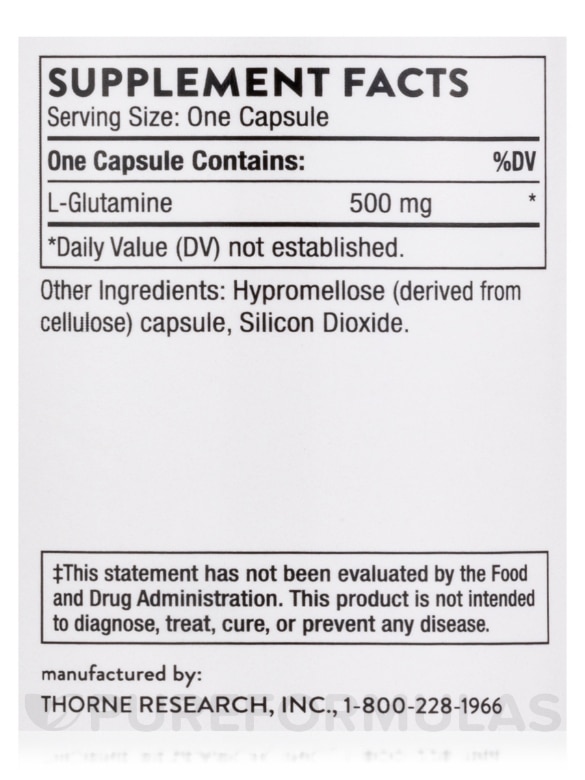 L-Glutamine - 90 Capsules - Alternate View 4