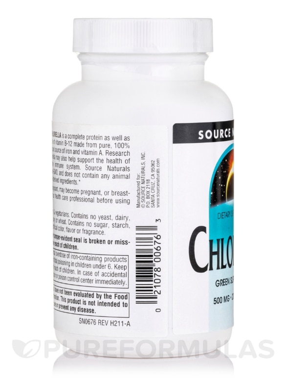 Chlorella 500 mg - 200 Tablets - Alternate View 3