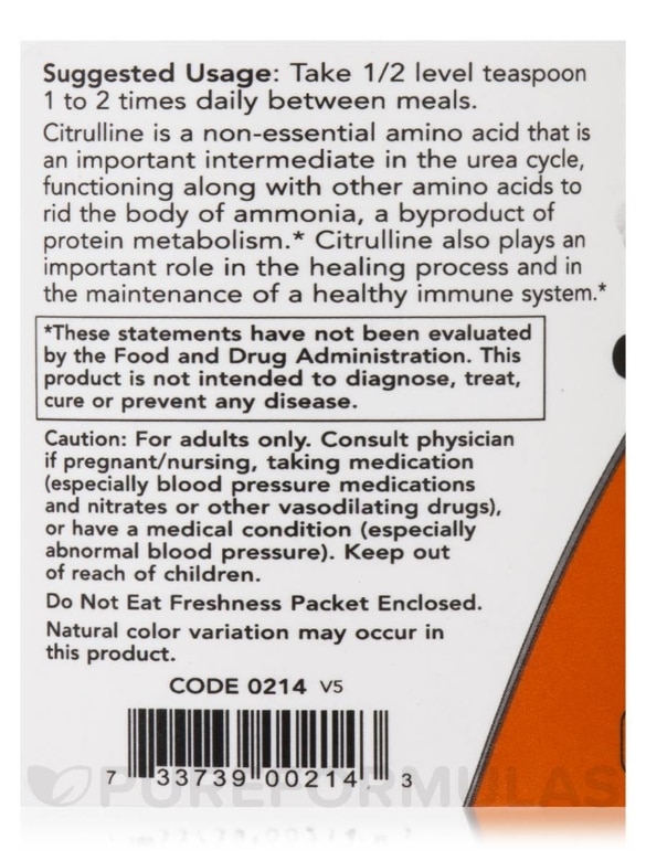 L-Citrulline Pure Powder - 4 oz (113 Grams) - Alternate View 4
