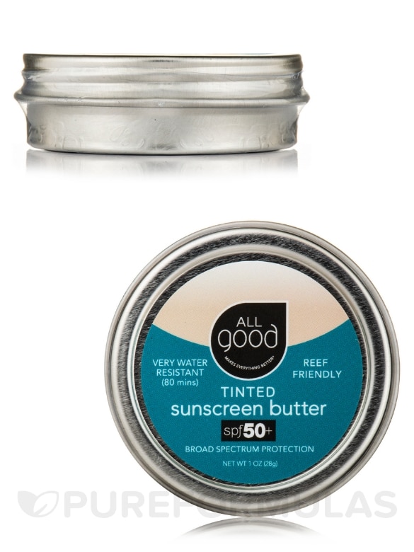 SPF 50+ Tinted Mineral Sunscreen Butter Tin - 1 oz (28 Grams) - Alternate View 2