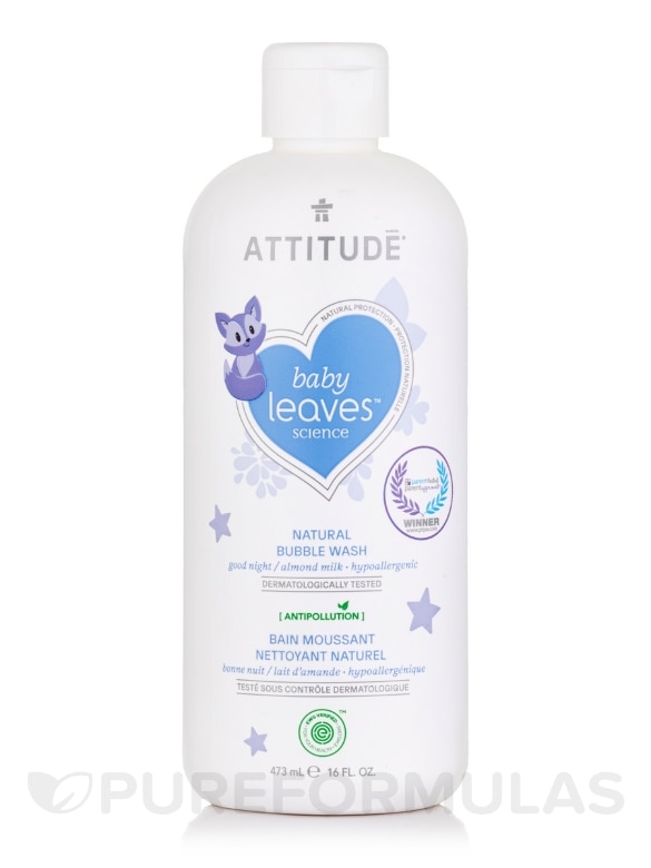 Baby Leaves™ Natural Bubble Wash - Good Night / Almond Milk - 16 fl. oz (473 ml)