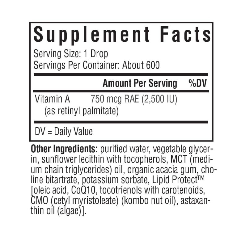 Vitamin A Drops - 1 fl. oz (30 ml) - Alternate View 2