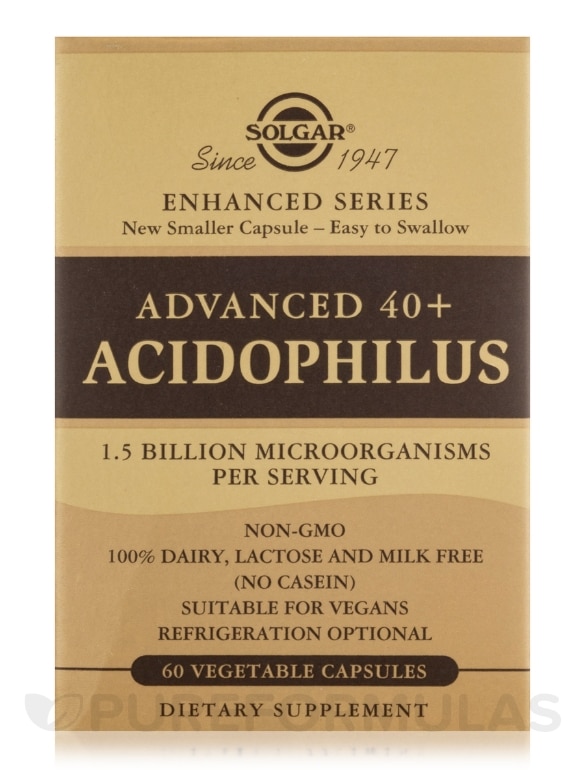 Advanced 40+ Acidophilus - 60 Vegetable Capsules - Alternate View 3