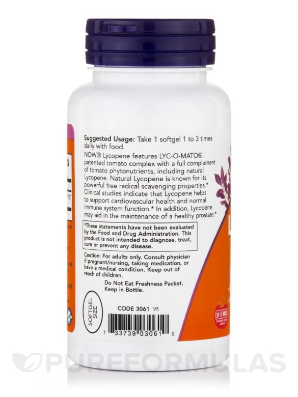 Lycopene 10 mg - 120 Softgels - Alternate View 2