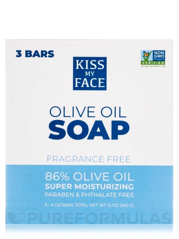Pure Olive Oil Bar Soap (Fragrance-Free) - 3 Bars (4 oz / 115 Grams each) - Alternate View 5