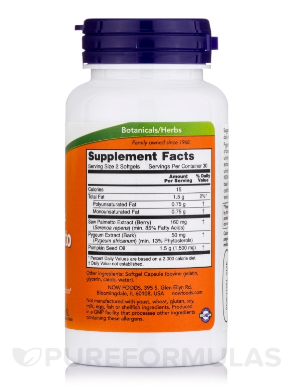 Pygeum & Saw Palmetto - 60 Softgels - Alternate View 1