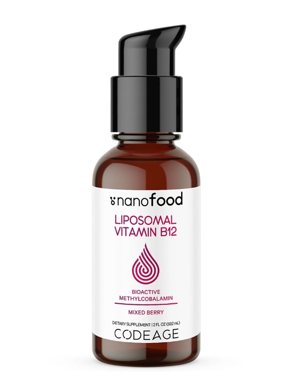 Codeage Liposomal Vitamin B12 Methylcobalamin Liquid - Sugar-Free - Vegan Methyl B12 - 2 fl. oz (59.2 ml)