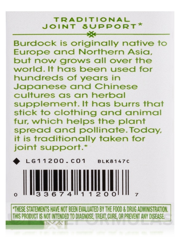 Burdock Root - 100 Vegan Capsules - Alternate View 6