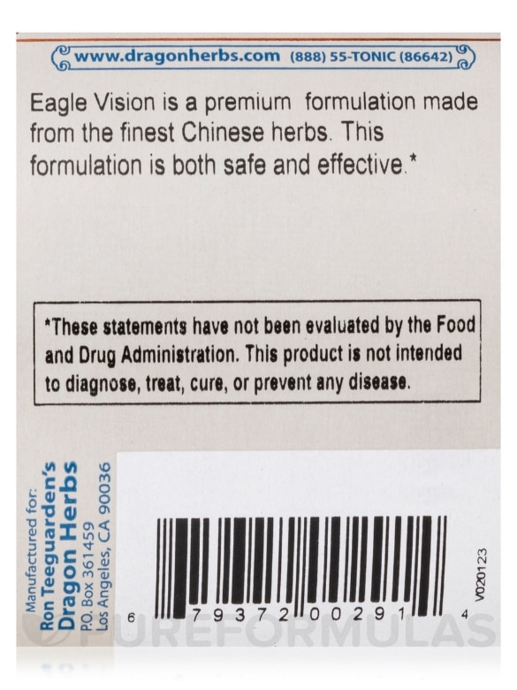 Eagle Vision - 100 Vegetarian Capsules - Alternate View 4