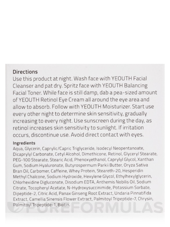 Retinol Eye Cream with Hyaluronic Acid and Tripeptide Complex - 1 fl. oz (30 ml) - Alternate View 5