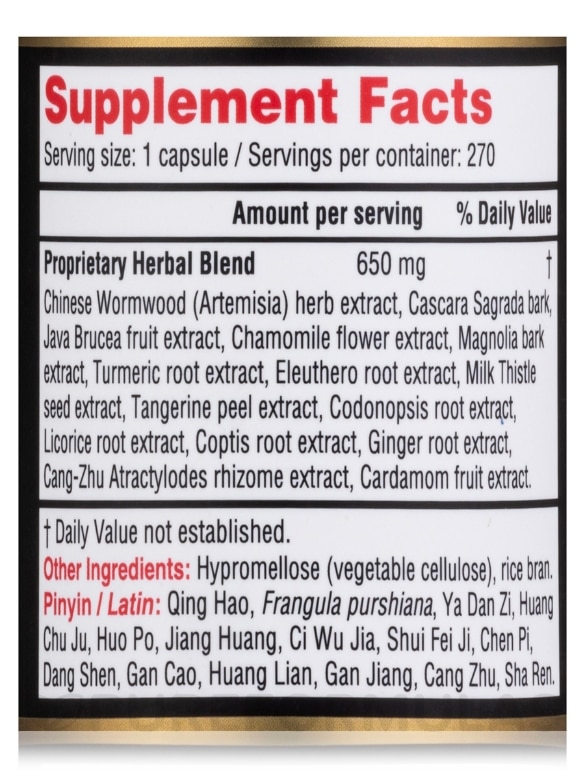 Artestatin™ (Artemesia Anua Herbal Supplement) - 270 Capsules - Alternate View 4