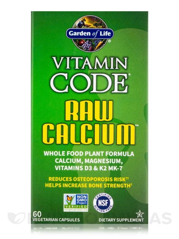 Vitamin Code® - Raw Calcium - 60 Vegetarian Capsules - Alternate View 3