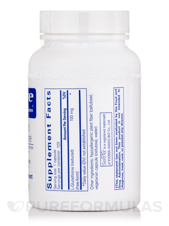 Reduced Glutathione - 120 Capsules - Alternate View 1