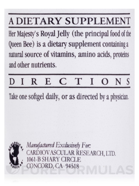 Her Majesty's Royal Jelly - 60 Softgels - Alternate View 4