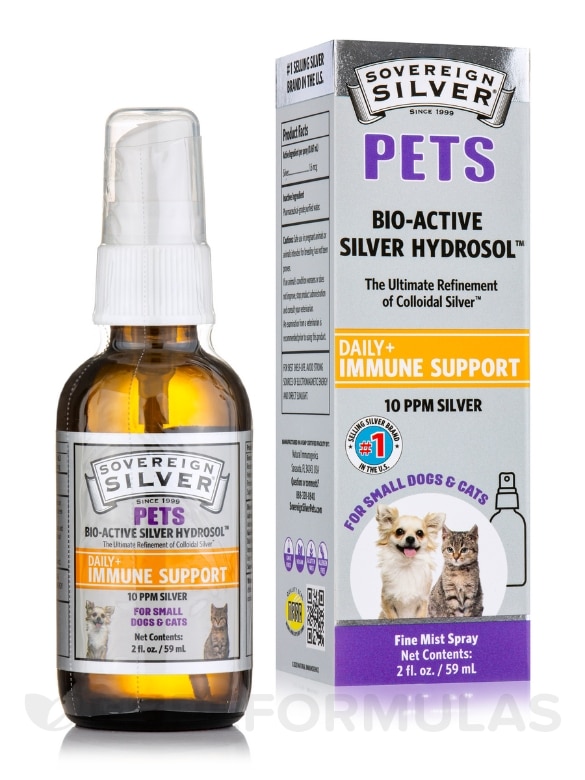 PETS Bio-Active Silver Hydrosol 10 ppm - Immune Support - 2 fl. oz (59 ml) Fine Mist Spray - Alternate View 1